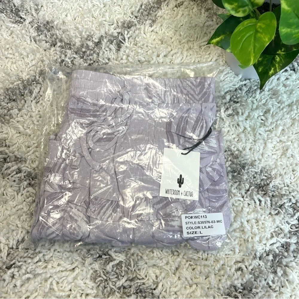 Whiteroom + Cactus Ivory Floral Skirt Set  Lilac/Lavender Floral Ruffle Skirt